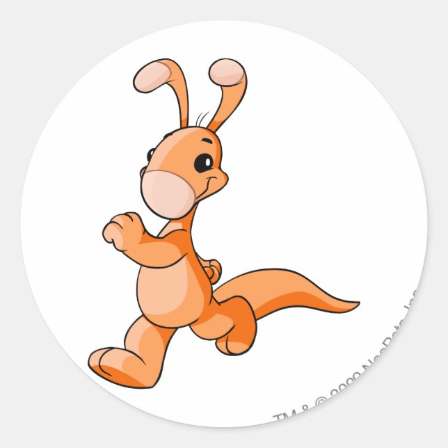 Blumaroo Orange Classic Round Sticker (Front)