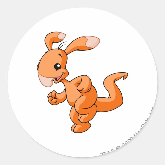 Blumaroo Orange Classic Round Sticker (Front)