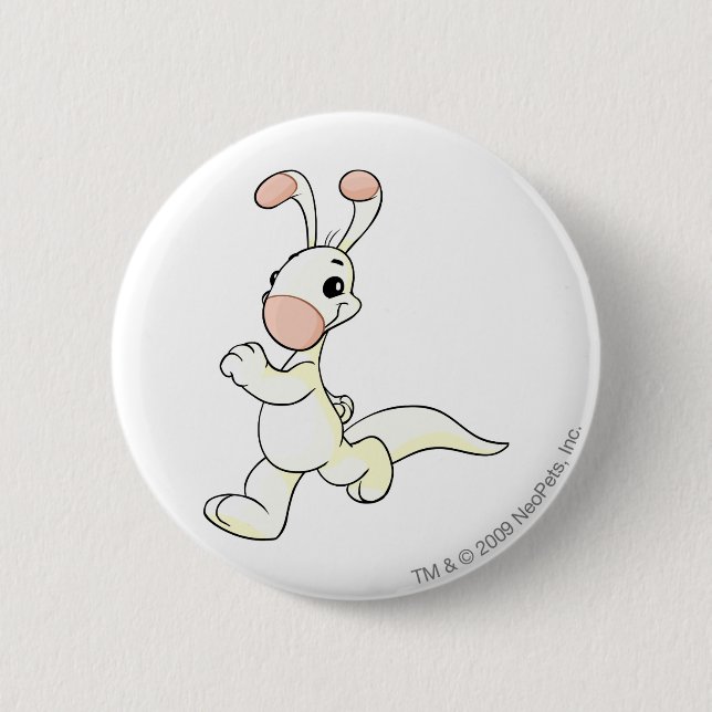 Blumaroo White 6 Cm Round Badge (Front)