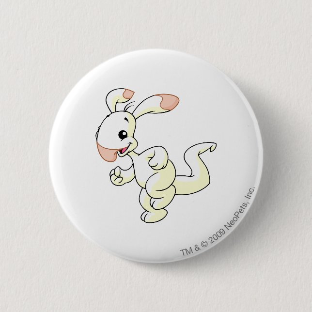 Blumaroo White 6 Cm Round Badge (Front)