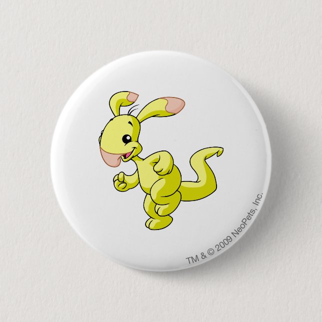 Blumaroo Yellow 6 Cm Round Badge (Front)