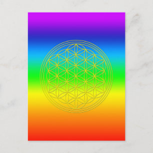 Blume des Lebens chakra 2 Postcard