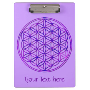 Blume des Lebens / Flower Of Life   pink blue Clipboard