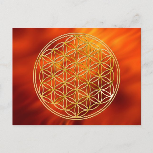 Blume des Lebens | klein red waves Postcard (Front)