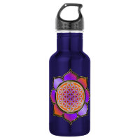 Blume des Lebens - LOTUS BLÜTE orange violett