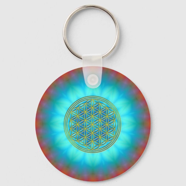 Blume des Lebens Motiv 11 Key Ring (Front)