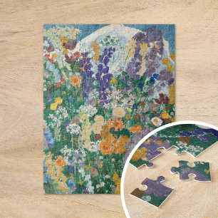 Blumen am Berg August Babberger Jigsaw Puzzle