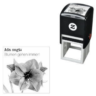 Blumen gehen immer self-inking stamp