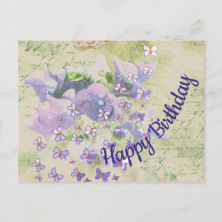Blumen und Schmetterlinge Postcard