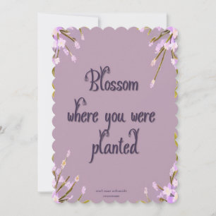 Blumen Vintage mauve Mel Mae Schmidt Stationery Holiday Card