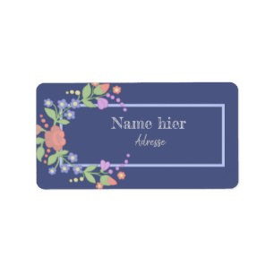 Blumenbogen Label