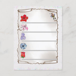Blumenmerkblatt  postcard