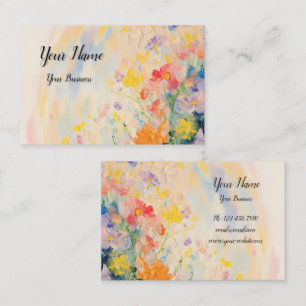 Blumenmotiv in Ölfarben Business Card