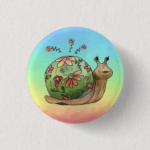 Blumenschnecke Button