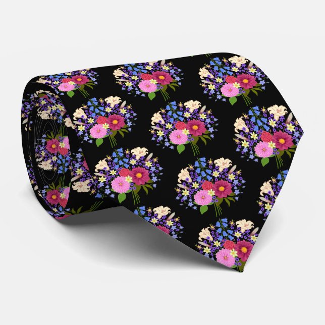 Blumenstrauss Black Necktie (Rolled)