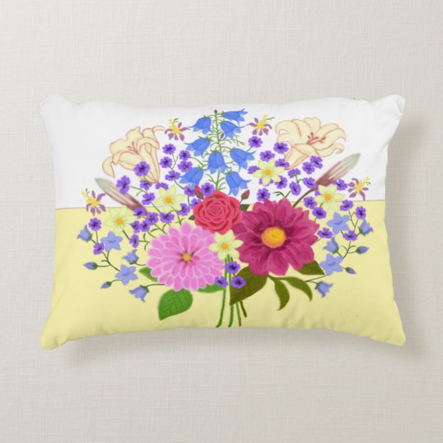 Blumenstrauss Two-Tone Accent Pillow (Front)