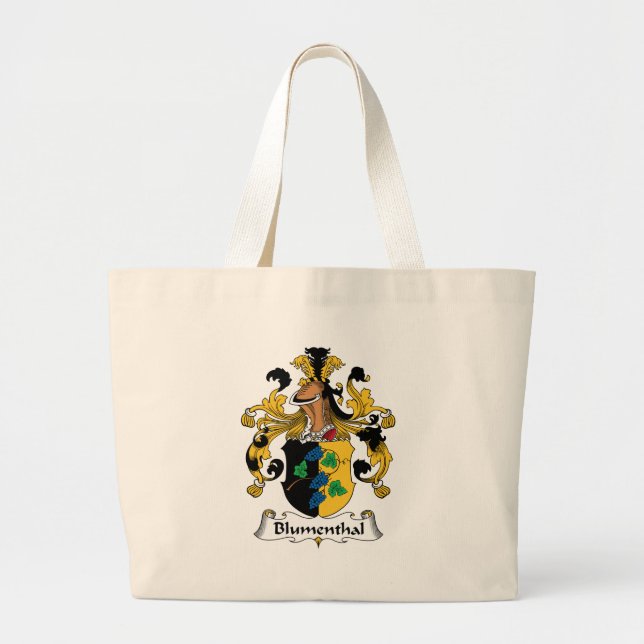 Blumenthal Family Crest Large Tote Bag (Front)