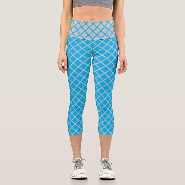 blur diamond High Waisted Capris (Front)