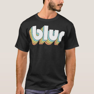 Blur Retro Rainbow Typography Faded Style T-Shirt
