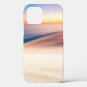 Blur tropical sunset beach with bokeh sun light wa iPhone 12 case