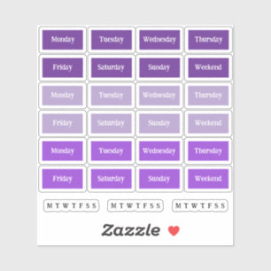 Blurbs. Days Of The Week - Purple Hues