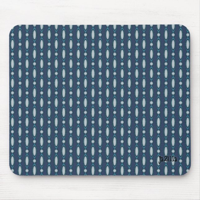 Blurple Beaded Curtain Design Mouse Mat (Front)