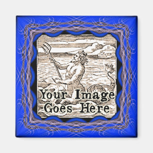 Blurple Blue Purple Fantasy Frame Template Magnet
