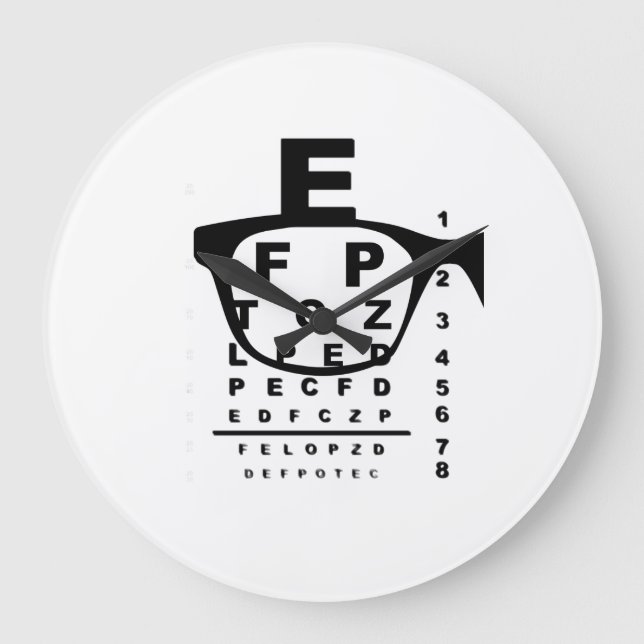 Blurr Eye Test Chart Large Clock (Front)