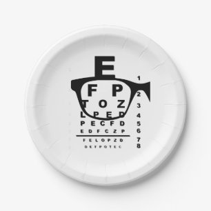 Blurr Eye Test Chart Paper Plate