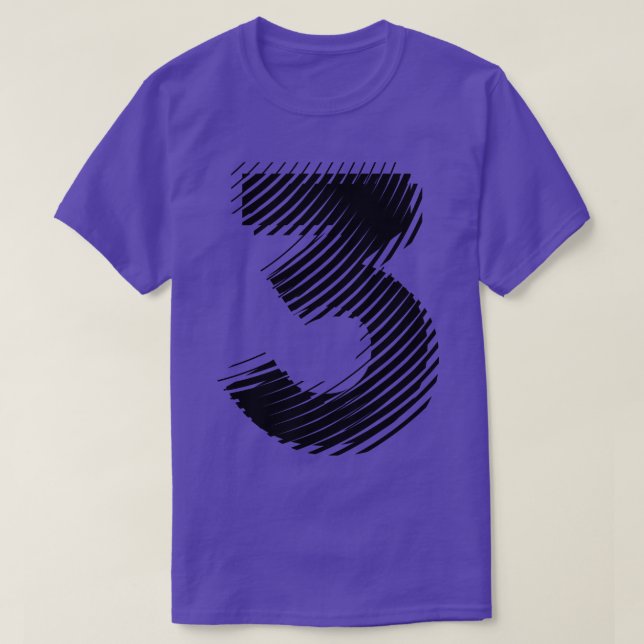 blurred 3 in black T-Shirt (Design Front)