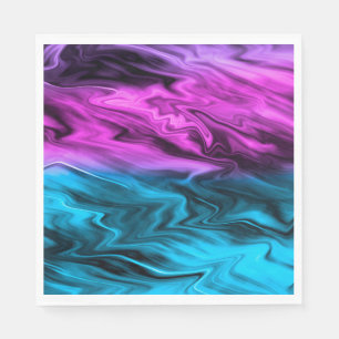 Blurred background fashionable crimson and blue napkin