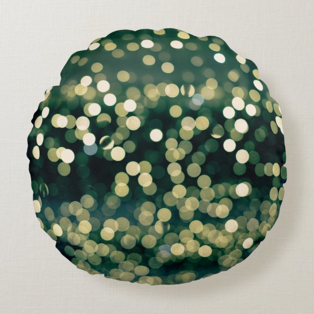 Blurred background. The festival holiday. abstract Round Cushion (Front)
