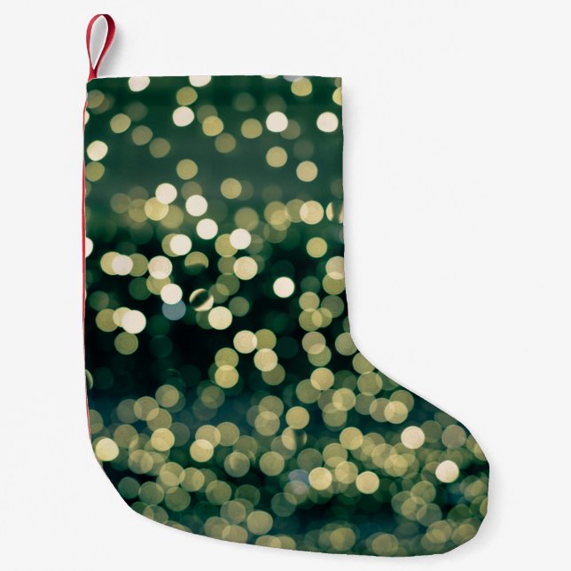 Blurred background. The festival holiday. abstract Small Christmas Stocking (Front)