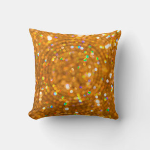 Blurred bokeh christmas golden luxury. cushion