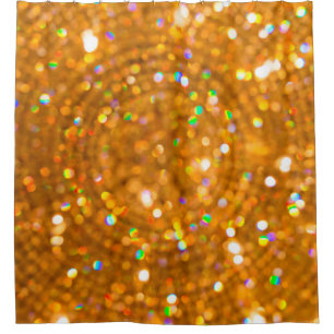 Blurred bokeh christmas golden luxury. shower curtain