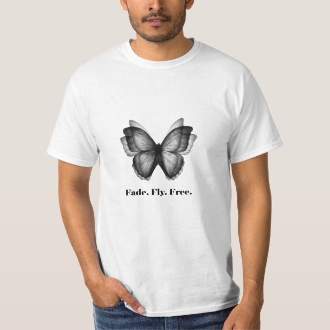 Blurred Butterfly – Abstract Motion Tee T-Shirt (Front)
