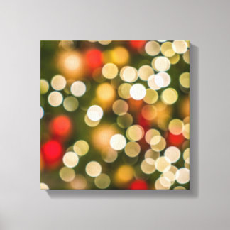 Blurred Christmas Lights Canvas Print