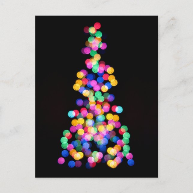Blurred Christmas Lights Holiday Postcard (Front)