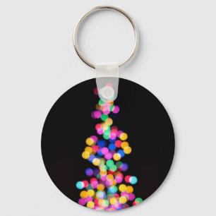 Blurred Christmas Lights Key Ring