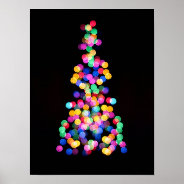 Blurred Christmas Lights Poster (Front)
