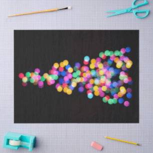 Blurred Christmas Lights Tissue Paper