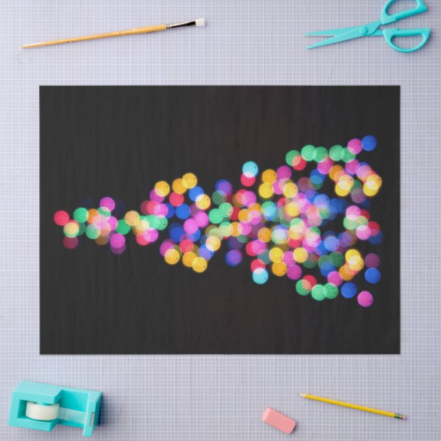Blurred Christmas Lights Tissue Paper (Craft)