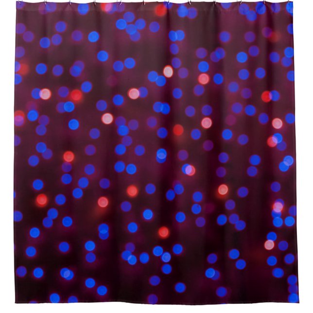 Blurred glittering christmas lights. Blurred abstr Shower Curtain (Front)