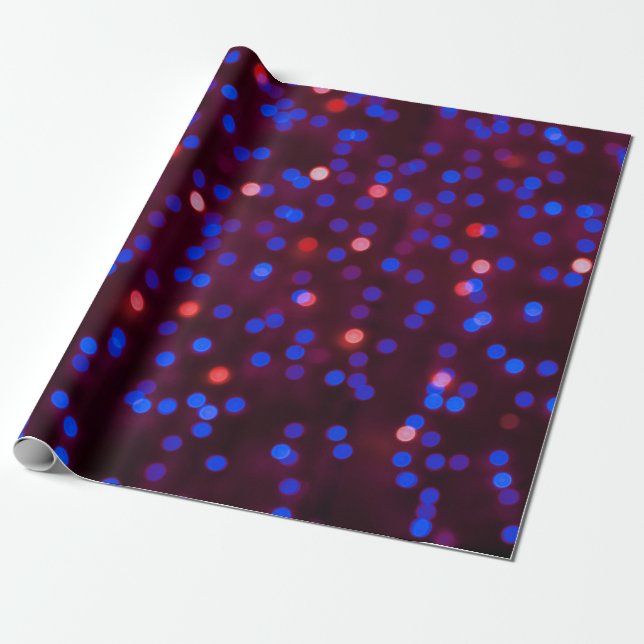 Blurred glittering christmas lights. Blurred abstr Wrapping Paper (Unrolled)