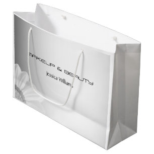 Blurred Grey Background Blurred Flower Business Large Gift Bag