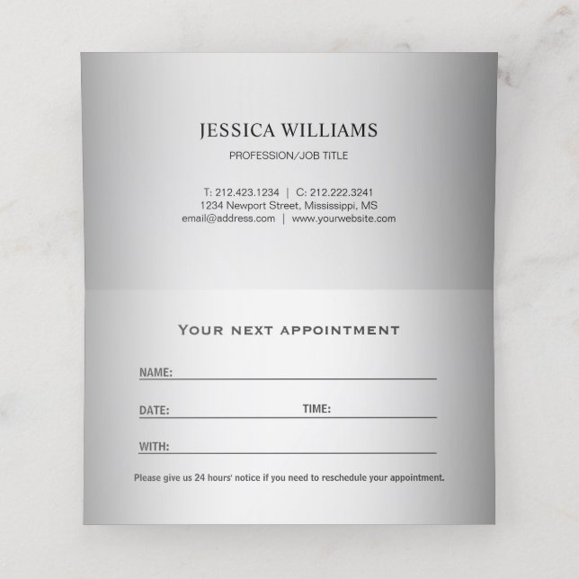 Blurred Grey Background Blurred Gerbera Flower  Appointment Card (Inside Unfolded)