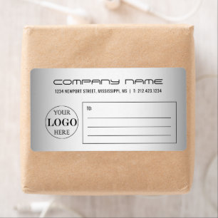 Blurred Grey Background Custom Logo Business
