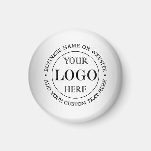 Blurred Grey Background Custom Logo Business Magnet