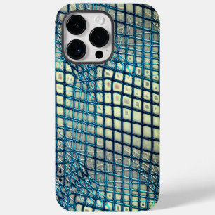Blurred grey cyan similar to tangle of fishing net iPhone 14 pro max case