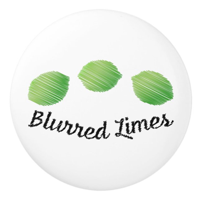 Blurred Limes Ceramic Knob (Front)